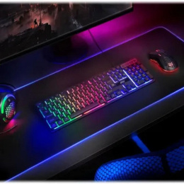 Клавиатура Defender Arx GK-196L игровая для ПК, мембранная, пластик, интерфейс подключения - USB-A, подсветка, влагозащита, цвет черный 45196 88252NT