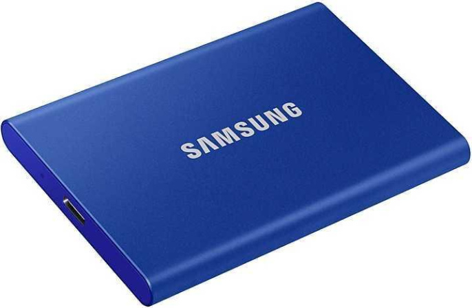 Внешний накопитель Samsung T7 2TB MU-PC2T0H/WW (синий) USB-C, запись - 1000МБ/с, чтение - 1050МБ/с