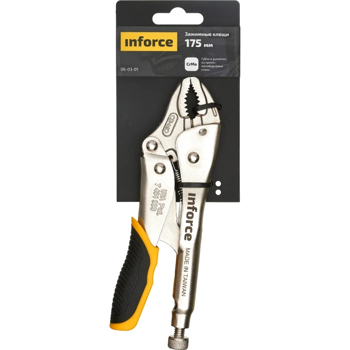 Зажимные клещи 175мм Inforce 06-03-01
