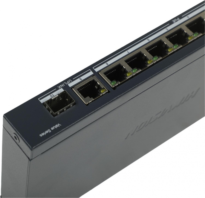 Коммутатор Hikvision DS-3E0510P-E/M B 9x1Гбит/с 1SFP 8PoE 58W неуправляемый (DS-3E0510P-E/M(B))