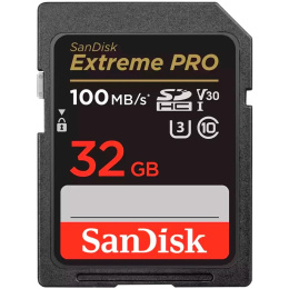 Флеш карта SD 32GB SanDisk SDHC Class 10 V30 UHS-I U3 Extreme Pro 100/90MB/s SDSDXXO-032G-GN4IN