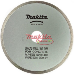 Алмазный круг Makita 125х20 мм (A-87292) (сплошной по бетону/ кирпичу 125x20x1,5x4 мм, мокрый рез)