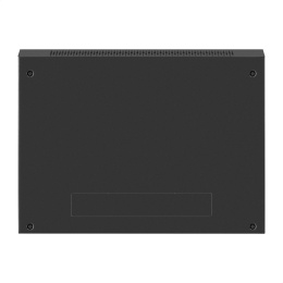 Шкаф телекоммуникационный 19" настенный 6U ExeGate EC-WM-6U.450.G.BLACK (19”, 6U, 600x450x370mm (ШхГхВ), передняя дверь закаленное стекло, съемные боковые панели, пыле- и влагозащита IP23, черный RAL 9004) EX298605RUS