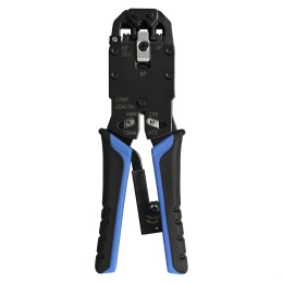 Инструмент ExeGate EX-T2008R для обжима RJ-45, RJ-11/12 с храповым механизмом, прямой ход обжимки EX293155RUS