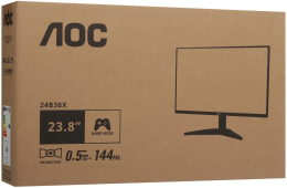 23.8" Монитор AOC 24B36X,  1920x1080,  IPS,  144Гц,  1хHDMI,  1хDP,  черный
