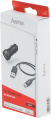 Автомобильное зарядное устройство HAMA H-183246, USB, microUSB, 2.4A, черный [00183246]
