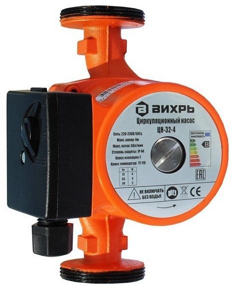 Насос циркуляционный Вихрь Ц-32/4 Стандарт 72Вт 3000л/час 68/7/8