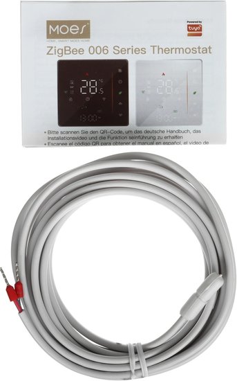 Умный терморегулятор для теплого пола MOES Zigbee Electric Heating Thermostat Black черный (ZHT-006-GB-BK)