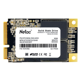 SSD накопитель NETAC N5M 256ГБ, mSATA, SATA III, mSATA [nt01n5m-256g-m3x]