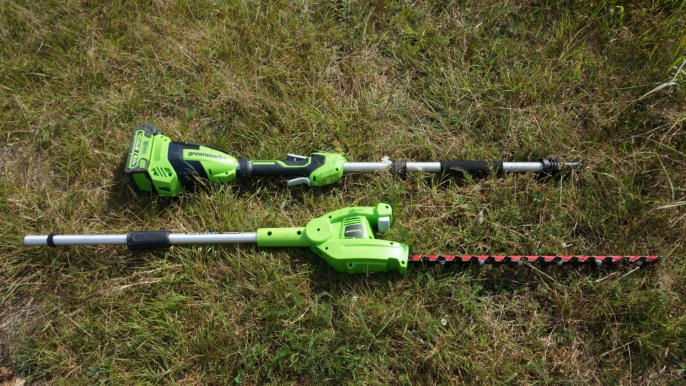 Greenworks Кусторез штанговый аккумуляторный Greenworks G40PHA, 40V, 51см, без АКБ и ЗУ [2300407]
