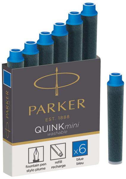 Картридж Parker Quink Z17 Mini CW1950409 синие чернила для ручек перьевых 6шт
