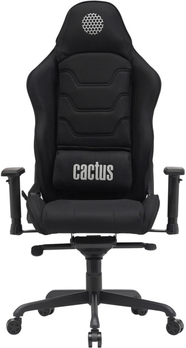 Кресло Cactus CS-CHR-MC04-BBK, ткань, до 150кг, регулируемые 2D подлокотники,  черный