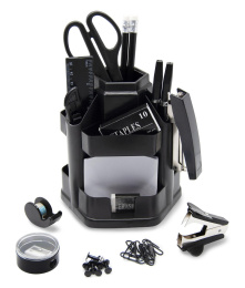 Настольный набор Silwerhof 17 предметов пластик черный