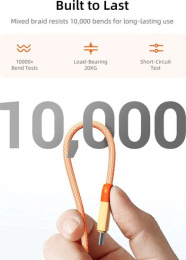 Кабель USB CABLETIME CUP5L (CT-CM60-POR2) апельсин, 2 м, 60 Вт