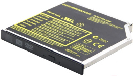 Оптический привод Gembird DVD-SATA-01 DVD+/-RW установка: внутренняя, для ноутбука, форм-фактор: slim, интерфейс подключения: SATA, скорость чтения/записи CD: 24, скорость чтения/записи DVD: 8/16