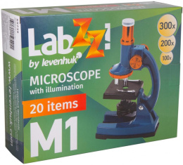 Микроскоп Levenhuk LabZZ M1 монокуляр 100-300x на 3 объектива зеленый/оранжевый (69739)