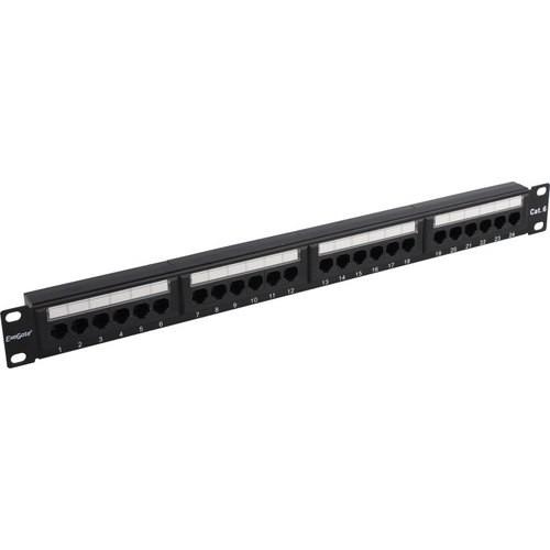 Патч-панель ExeGate EPP3-19-24-8P8C-C6-110D 19", UTP, 24 port, cat.6, KRONE&110 dual IDC , 1U, RoHS, Black, RTL EX281080RUS