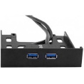 Планка USB на переднюю панель ExeGate U3H-615, 3,5", 2*USB3.0, черная, металл, подсоединение к мат. плате EX280446RUS