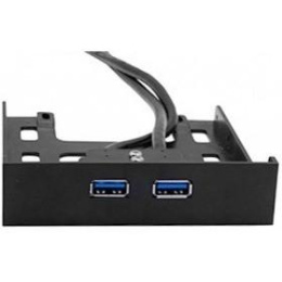 Планка USB на переднюю панель ExeGate U3H-615, 3,5", 2*USB3.0, черная, металл, подсоединение к мат. плате EX280446RUS