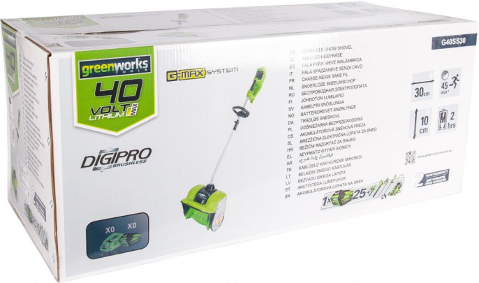 Аккумуляторный снегоуборщик GreenWorks GD40SSK4 40V 2600807UB