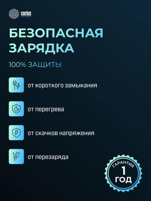 Внешний аккумулятор (Power Bank) Cactus CS-PBFSKA-30000,  30000мAч,  черный