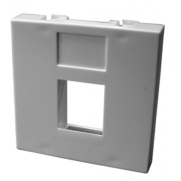 Вставка 45x45 на 1 кейстоун, белая, LANMASTER LAN-SIP-23R-WH