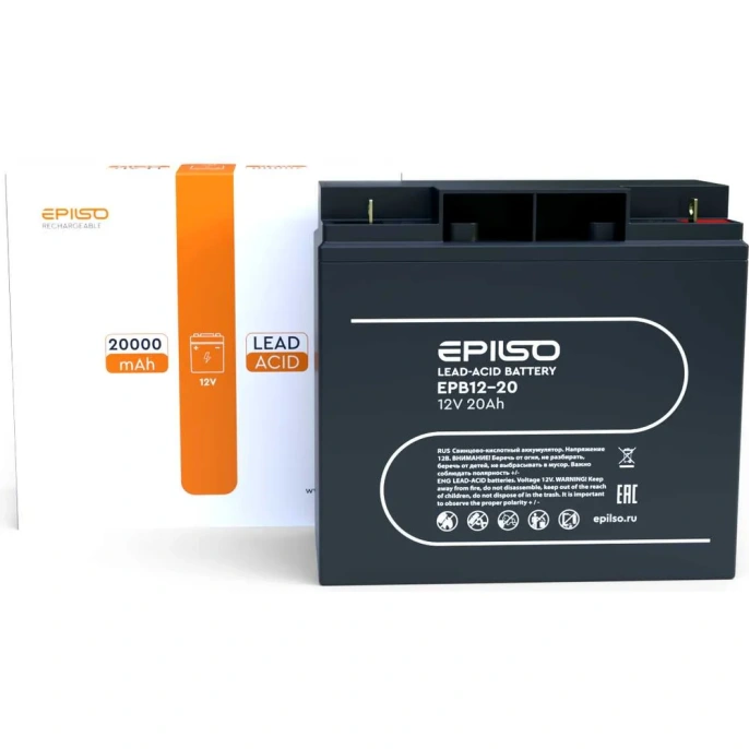 Свинцово-кислотный аккумулятор 12V 20Ah Epilso EPB12-20