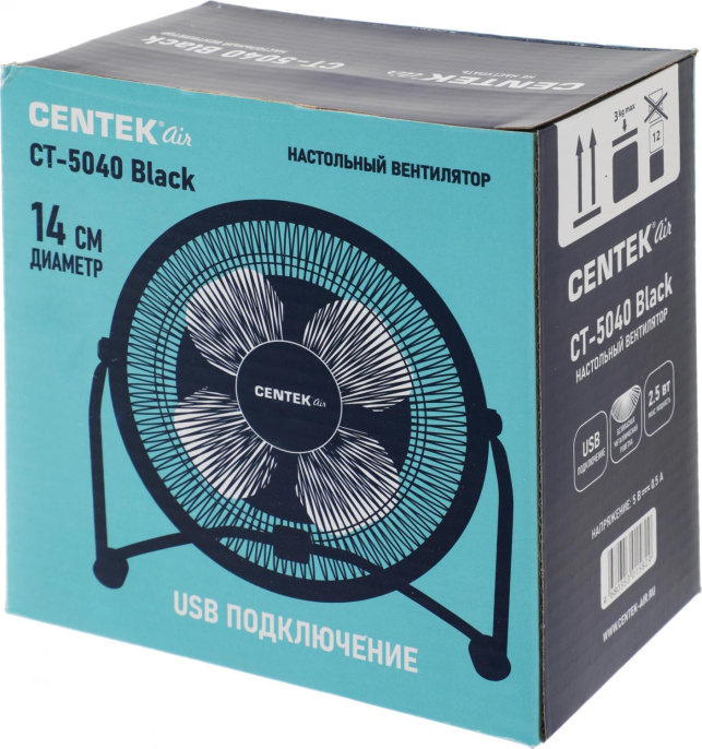 Вентилятор настольный CENTEK CT-5040, черный