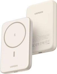 Внешний аккумулятор магнитный UGREEN PB560 25207 5000mAh Magnetic Wireless Power Bank 15W. Цвет: белый
