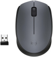 Мышь беспроводная Logitech M170, радио, оптическая, USB, 1000dpi, серый и черный [910-004646]