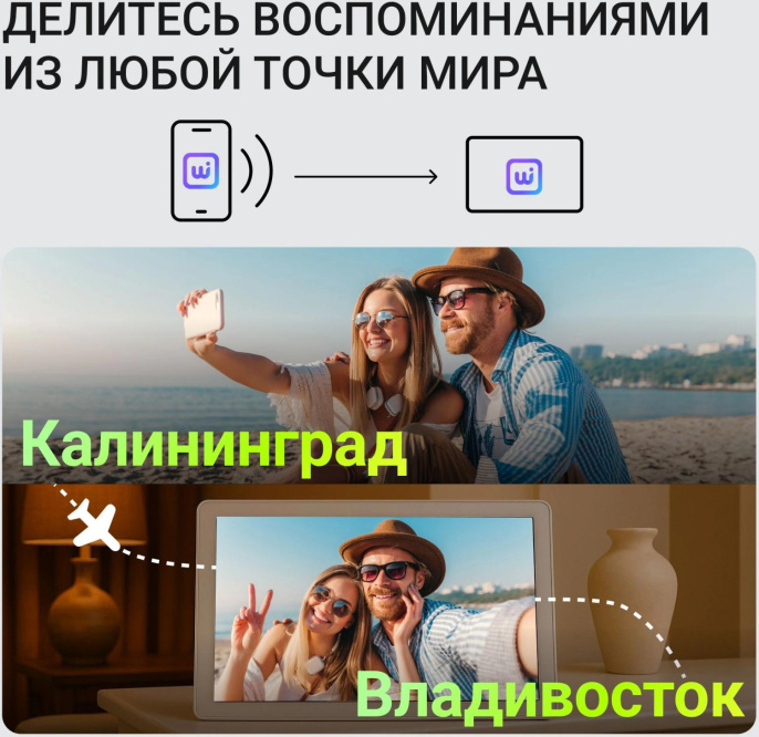 Цифровая фоторамка Digma PF-1555, 15.6", белый [pf1555w]