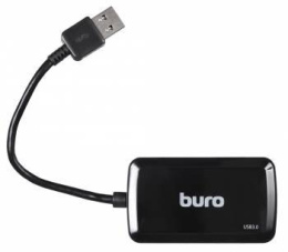 Хаб разветвитель Buro BU-HUB4-U3.0-S, черный