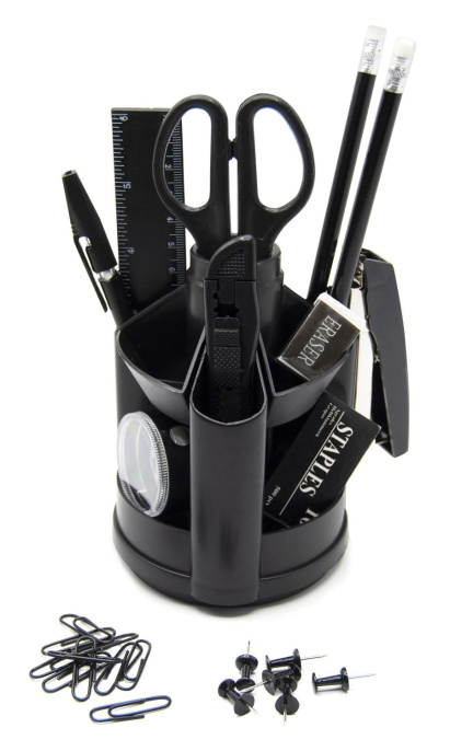 Настольный набор Silwerhof 14 предметов пластик черный