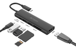 Хаб разветвитель A4TECH DST-60C, серый