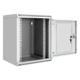 Шкаф телекоммуникационный 10" настенный 9U ExeGate EC-WM-9U.280.G.GREY (10”, 9U, 350x280x420mm (ШхГхВ), передняя дверь закаленное стекло, пыле- и влагозащита IP23, светло-серый RAL 7035) EX298625RUS