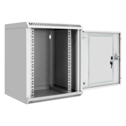 Шкаф телекоммуникационный 10" настенный 9U ExeGate EC-WM-9U.280.G.GREY (10”, 9U, 350x280x420mm (ШхГхВ), передняя дверь закаленное стекло, пыле- и влагозащита IP23, светло-серый RAL 7035) EX298625RUS