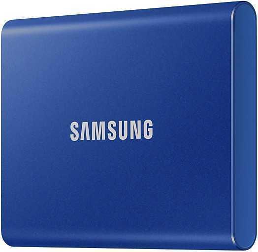 Внешний накопитель Samsung T7 2TB MU-PC2T0H/WW (синий) USB-C, запись - 1000МБ/с, чтение - 1050МБ/с