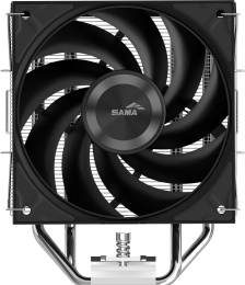 Кулер SAMA A40E (A40-XXWNNXOX-G) (Intel LGA115X/1200/1700/1851, AMD AM4/AM5, крепление на винтах, 4 тепловые трубки (6мм), размер вентилятора: 120x120x25мм, гидродинамический подшипник, 2200об/мин, 78CFM, 29dB(A), PWM, TDP 240W, 122×71х152мм, 850г)