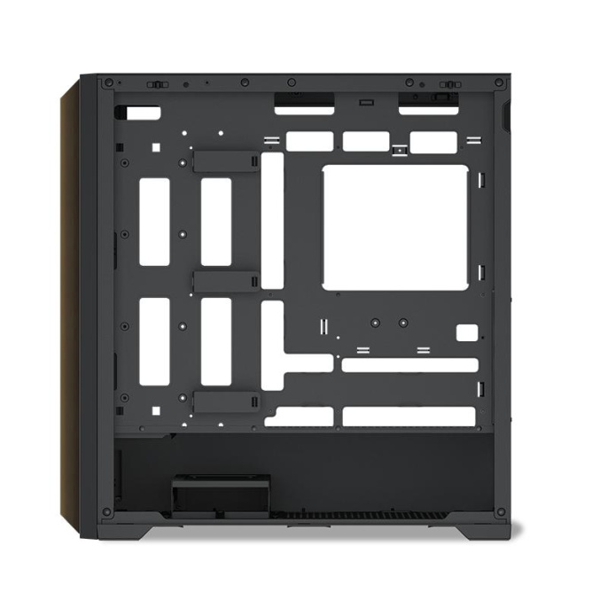 Корпус SAMA Z60 Black (Z60-BKAWA4X1-GL) (материал: сталь SPCC, толщина стенок: 0.7 мм, окно: закалённое стекло, 1xUSB-C, 2xUSB3.0, Audio, без БП, 2x3.5” и 1x2.5”/3.5″, 2x2.5”, 7 слотов расширения, E-ATX, длина видеокарты: 435 мм, высота кулера: 185 мм, во