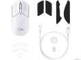 Мышь HyperX Pulsefire Haste 2 Mini Белый 7D389AA полноразмерная, симметричная, проводная USB/беспроводная радио/Bluetooth, частота опроса: до 1000Гц, сенсор оптический 26000dpi, скорость: 650 IPS, ускорение: 50G