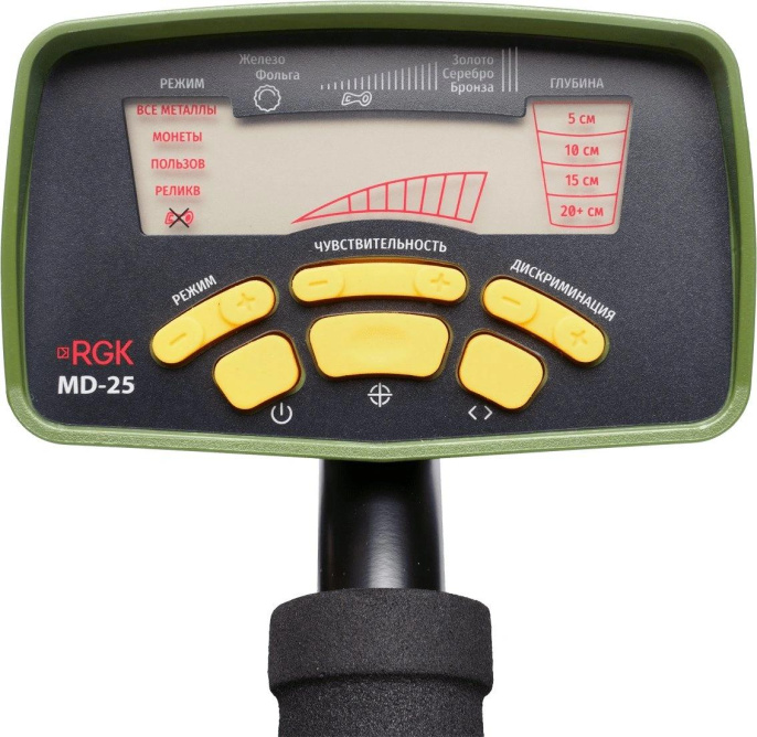 Детектор металла RGK MD-25 черный 754897