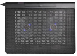 Подставка для ноутбука Buro BU-LCP170-B214, 17", 398х300х29 мм, 2хUSB, вентиляторы 2 х 140 мм, 926г, черный