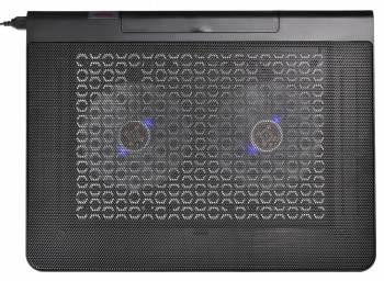 Подставка для ноутбука Buro BU-LCP170-B214, 17", 398х300х29 мм, 2хUSB, вентиляторы 2 х 140 мм, 926г, черный