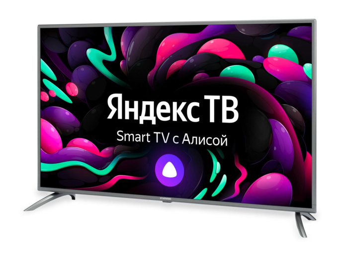 50" Телевизор StarWind SW-LED50UG400 4K Ultra HD, СМАРТ ТВ, YaOS, стальной