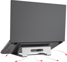 Подставка для ноутбука Cactus CS-NB-AL, 15.4", 235х235, серебристый