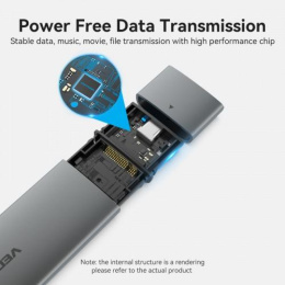Корпус для SSD Vention USB 3.1 Gen 2-C M.2 NVMe Серый (KPGH0)
