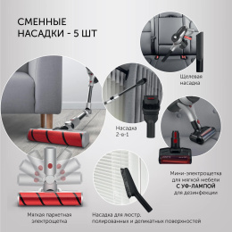 Вертикальный пылесос Polaris PVCS 5090 Clean Expert PRO, 450Вт, серый/черный