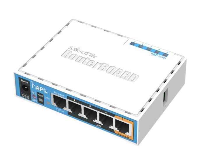 Wi-Fi роутер MIKROTIK hAP ac lite, Wi-Fi 5, AC750, 2.4/5ГГц, 4 LAN, 1xUSB, белый [rb952ui-5ac2nd]