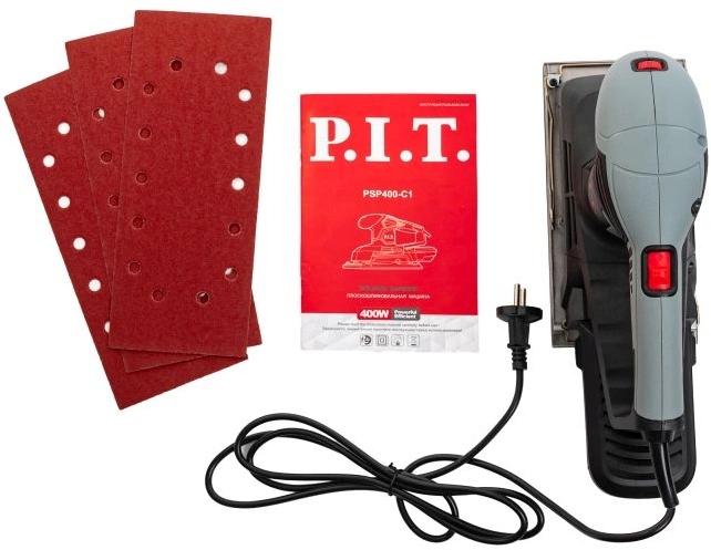 Виброшлифмашина P.I.T. PSP400-C1 400Вт, подошва 230х115 мм, 6000-11000 ход/мин