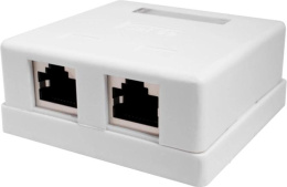 Розетка Suprlan 10-0308-1 наклад. RJ45 2 кат.5E FTP бел.
